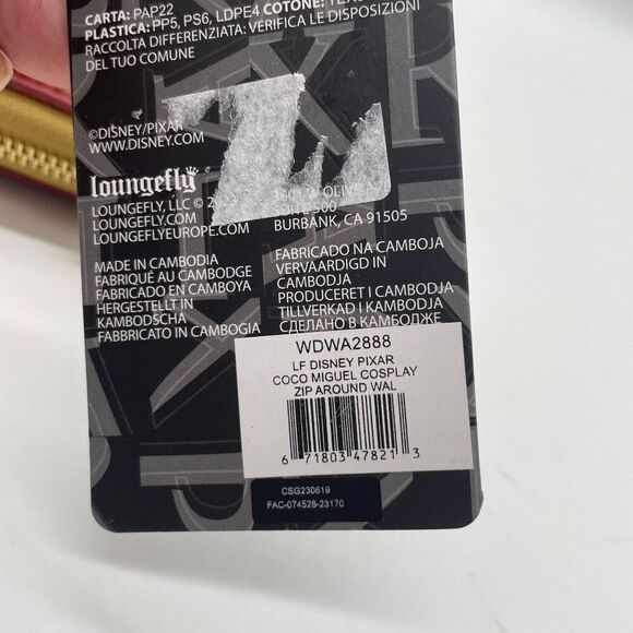 Loungefly Disney Pixar Coco Miguel Cosplay Zip Around‎ Wallet NWT - Picture 8 of 8